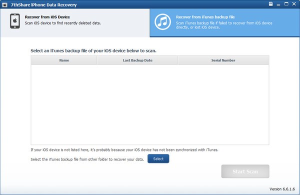 7thShare iPhone Data Recovery(苹果数据恢复软件)