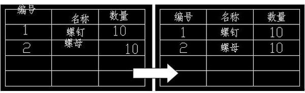 CAD表格中文字居中插件