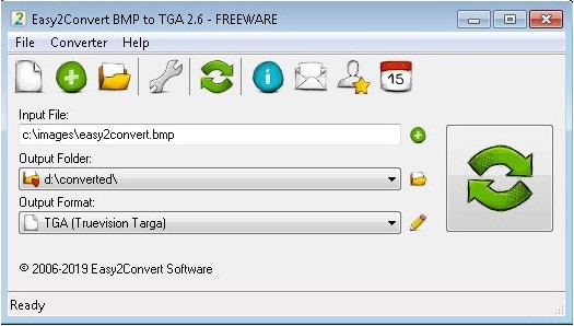 Easy2Convert BMP to TGA(BMP转TGA工具)