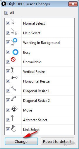 High DPI Cursor Changer