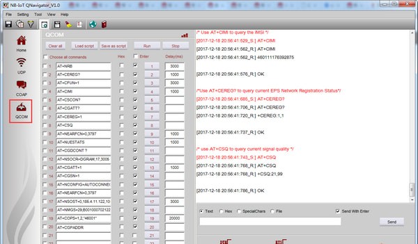 NB-IoT QNavigator测试工具