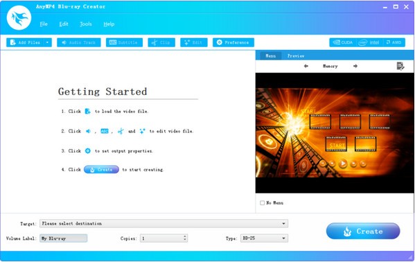 AnyMP4 Blu-ray Creator(蓝光刻录工具)