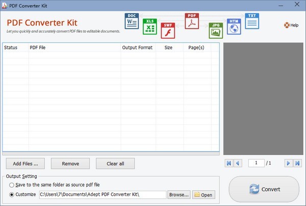 Adept PDF Converter Kit(万能PDF转换器)