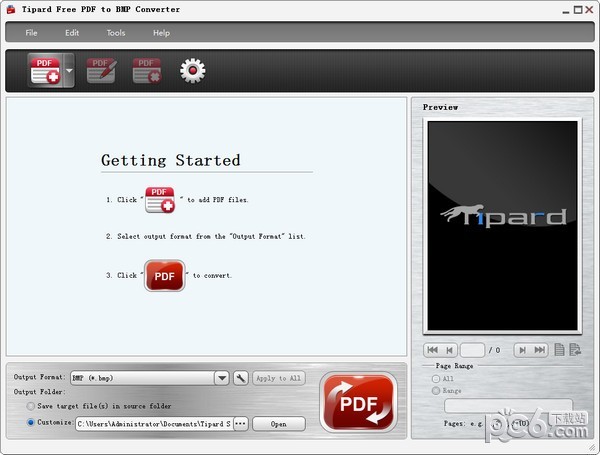 Tipard Free PDF to BMP Converter(PDF转BMP工具)