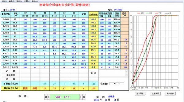 沥青级配自动计算